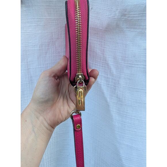 Michael Kors Jet Set Travel Flat Multifunction Phone Case Wallet Electric Pink - Picture 6 of 8